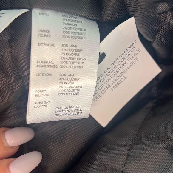 Calvin Klein NWT Wool Hipster Jacket - Charcoal Med - Picture 4 of 4